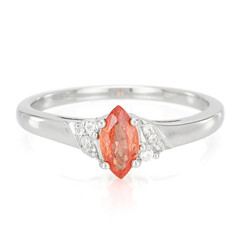 Anillo en plata con Zafiro Padparadscha