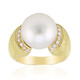 Anillo en oro con Perla blanca del mar del sur (Michelle Albala)