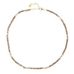 Collar en plata con Hematita plateada