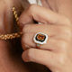 Anillo en plata con Citrino de Madeira (M de Luca)