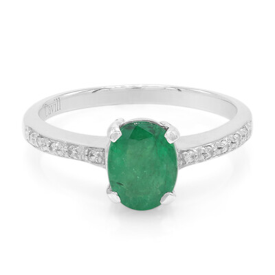 Anillo en plata con Esmeralda de Bahía