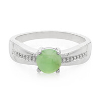 Anillo de hombre en plata con Crisoprasa imperial