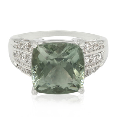 Anillo en plata con Amatista verde esperanza