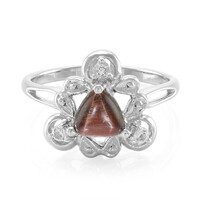 Anillo en plata con Ojo de tigre rojo