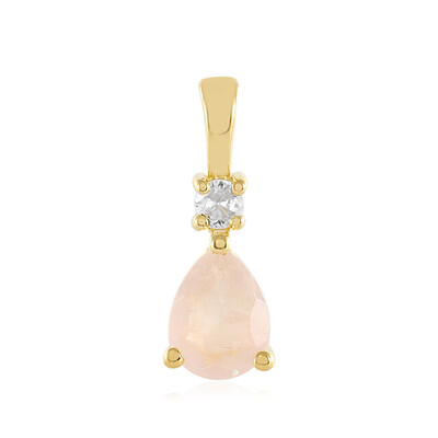 Colgante en plata con Cuarzo rosa