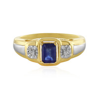Anillo en plata con Zafiro azul de Madagascar