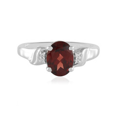 Anillo en plata con Granate de Mozambique