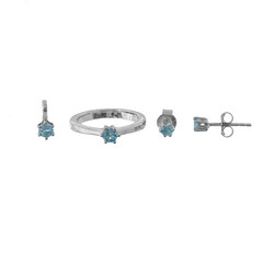 Anillo en plata con Zircón de Ratanak Kirí