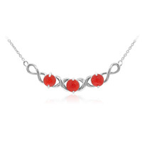Collar en plata con Ópalo rojo de Etiopía