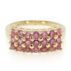 Anillo en oro con Zafiro Padparascha no calentado (AMAYANI)