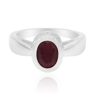Anillo en plata con Rubí