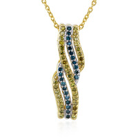 Collar en plata con Diamante amarillo PK