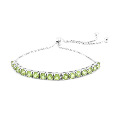 Brazalete en plata con Peridoto de Birmania
