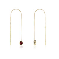 Pendientes en oro con Rodolita (CUSTODANA)