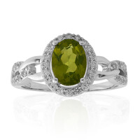 Anillo en plata con Peridoto de Birmania