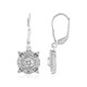 Pendientes en plata con Zafiro blanco