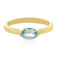 Anillo en plata con Topacio azul cielo