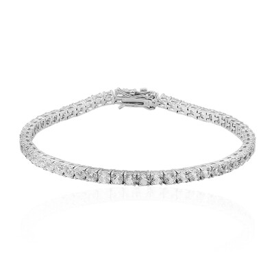 Brazalete en plata con Topacio blanco