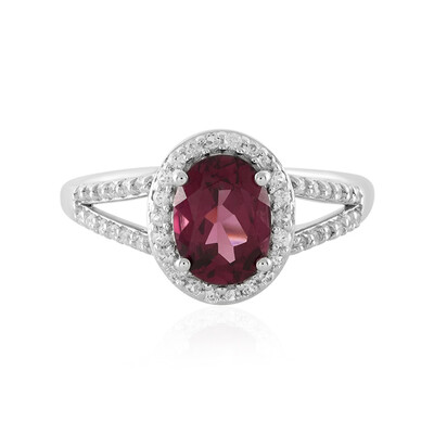 Anillo en plata con Granate de Malawi