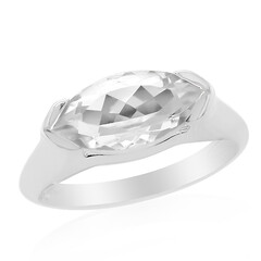 Anillo de hombre en plata con Cuarzo blanco