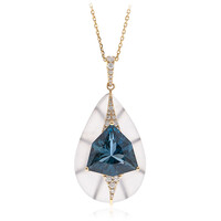 Collar en oro con Topacio azul de Londres (CIRARI)
