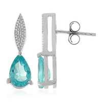 Pendientes en plata con Apatita azul