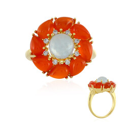 Anillo en plata con Aguamarina