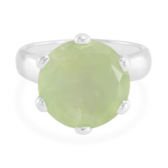 Anillo en plata con Prehnita