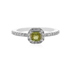 Anillo en plata con Turmalina neón de Nigeria