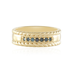 Anillo en plata con Diamante azul I2