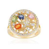 Anillo en plata con Zafiro verde