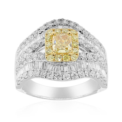 Anillo en oro con Diamante amarillo SI2 (CIRARI)