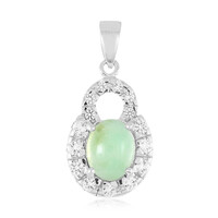 Colgante en plata con Crisoprasa imperial