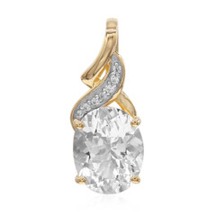 Colgante en oro con Cuarzo Herkimer (Amanda Adkins)