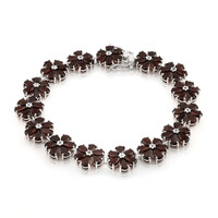 Brazalete en plata con Granate