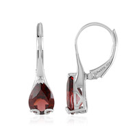 Pendientes en plata con Granate de la India
