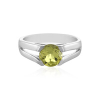 Anillo de hombre en plata con Quarzo limón
