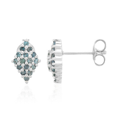 Pendientes en plata con Diamante fantasía