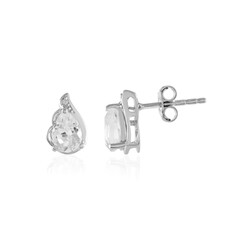 Pendientes en plata con Topacio blanco