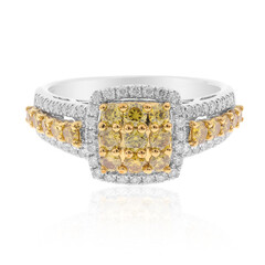 Anillo en oro con Diamante naranja SI (CIRARI)