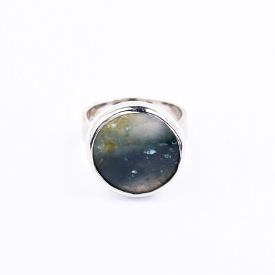 Anillo en plata con Jaspe ocelote
