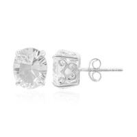 Pendientes en plata con Topacio blanco