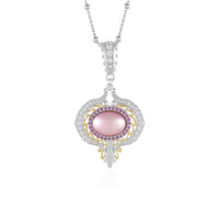 Collar en plata con Perla rosa Mabe (Dallas Prince Designs)