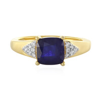 Anillo en plata con Zafiro azul de Madagascar