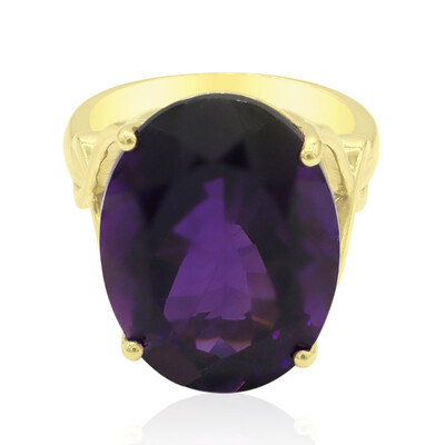 Anillo en oro con Amatista de Zambia