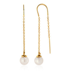 Pendientes en plata con Perla Freshwater