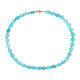 Collar en plata con Cuarzo azul del Caribe