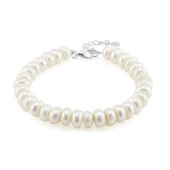 Brazalete en plata con Perla blanca Freshwater (TPC)