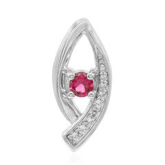 Colgante en plata con Espinela rosa