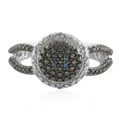 Anillo en plata con Diamante azul I3